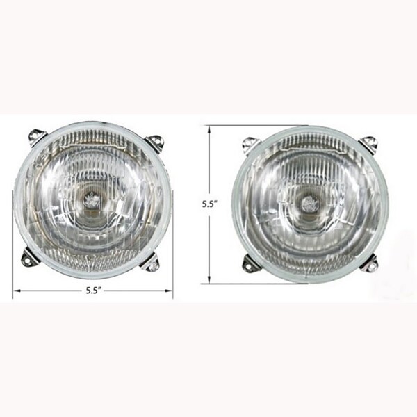 Aic Replacement Parts Pair of Headlights Fits Massey Ferguson Tractor 158 20D 50H 290 595 1672768M91-9M91RHLHSET - main